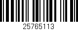 Código de barras (EAN, GTIN, SKU, ISBN): '25765113'