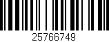 Código de barras (EAN, GTIN, SKU, ISBN): '25766749'
