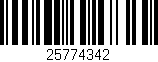 Código de barras (EAN, GTIN, SKU, ISBN): '25774342'