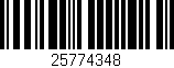 Código de barras (EAN, GTIN, SKU, ISBN): '25774348'