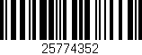 Código de barras (EAN, GTIN, SKU, ISBN): '25774352'