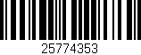 Código de barras (EAN, GTIN, SKU, ISBN): '25774353'
