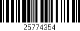 Código de barras (EAN, GTIN, SKU, ISBN): '25774354'