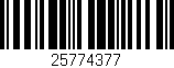 Código de barras (EAN, GTIN, SKU, ISBN): '25774377'