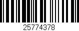 Código de barras (EAN, GTIN, SKU, ISBN): '25774378'