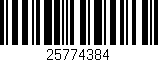 Código de barras (EAN, GTIN, SKU, ISBN): '25774384'