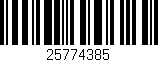Código de barras (EAN, GTIN, SKU, ISBN): '25774385'