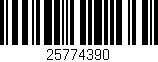 Código de barras (EAN, GTIN, SKU, ISBN): '25774390'