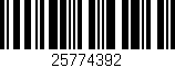 Código de barras (EAN, GTIN, SKU, ISBN): '25774392'