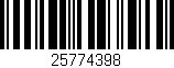 Código de barras (EAN, GTIN, SKU, ISBN): '25774398'