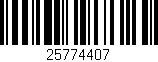 Código de barras (EAN, GTIN, SKU, ISBN): '25774407'