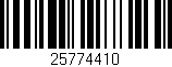 Código de barras (EAN, GTIN, SKU, ISBN): '25774410'