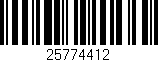 Código de barras (EAN, GTIN, SKU, ISBN): '25774412'
