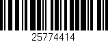 Código de barras (EAN, GTIN, SKU, ISBN): '25774414'