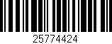Código de barras (EAN, GTIN, SKU, ISBN): '25774424'