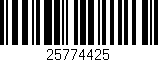 Código de barras (EAN, GTIN, SKU, ISBN): '25774425'