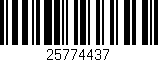 Código de barras (EAN, GTIN, SKU, ISBN): '25774437'