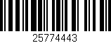 Código de barras (EAN, GTIN, SKU, ISBN): '25774443'