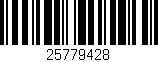 Código de barras (EAN, GTIN, SKU, ISBN): '25779428'