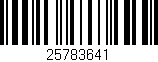 Código de barras (EAN, GTIN, SKU, ISBN): '25783641'