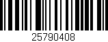 Código de barras (EAN, GTIN, SKU, ISBN): '25790408'