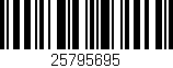 Código de barras (EAN, GTIN, SKU, ISBN): '25795695'