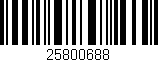 Código de barras (EAN, GTIN, SKU, ISBN): '25800688'
