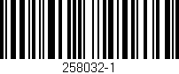 Código de barras (EAN, GTIN, SKU, ISBN): '258032-1'