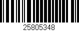 Código de barras (EAN, GTIN, SKU, ISBN): '25805348'