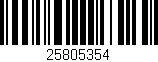 Código de barras (EAN, GTIN, SKU, ISBN): '25805354'