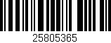 Código de barras (EAN, GTIN, SKU, ISBN): '25805365'
