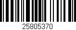 Código de barras (EAN, GTIN, SKU, ISBN): '25805370'