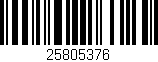 Código de barras (EAN, GTIN, SKU, ISBN): '25805376'