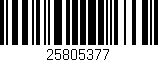 Código de barras (EAN, GTIN, SKU, ISBN): '25805377'