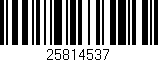 Código de barras (EAN, GTIN, SKU, ISBN): '25814537'