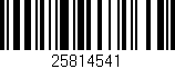 Código de barras (EAN, GTIN, SKU, ISBN): '25814541'