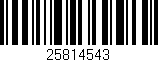 Código de barras (EAN, GTIN, SKU, ISBN): '25814543'