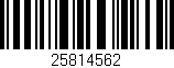 Código de barras (EAN, GTIN, SKU, ISBN): '25814562'