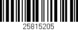 Código de barras (EAN, GTIN, SKU, ISBN): '25815205'