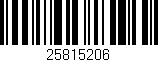 Código de barras (EAN, GTIN, SKU, ISBN): '25815206'