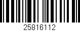 Código de barras (EAN, GTIN, SKU, ISBN): '25816112'