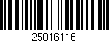 Código de barras (EAN, GTIN, SKU, ISBN): '25816116'