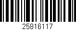 Código de barras (EAN, GTIN, SKU, ISBN): '25816117'