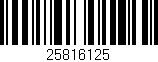 Código de barras (EAN, GTIN, SKU, ISBN): '25816125'