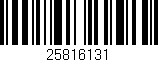 Código de barras (EAN, GTIN, SKU, ISBN): '25816131'