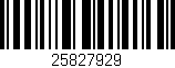 Código de barras (EAN, GTIN, SKU, ISBN): '25827929'