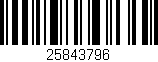 Código de barras (EAN, GTIN, SKU, ISBN): '25843796'