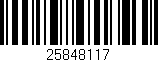 Código de barras (EAN, GTIN, SKU, ISBN): '25848117'