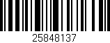 Código de barras (EAN, GTIN, SKU, ISBN): '25848137'