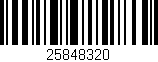 Código de barras (EAN, GTIN, SKU, ISBN): '25848320'